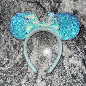 Sequin Blue Minnie Mouse Ears